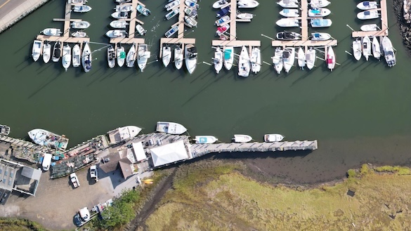 Coastline with boats