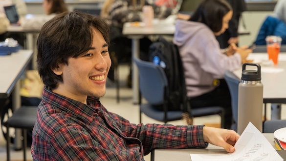 Student smiling