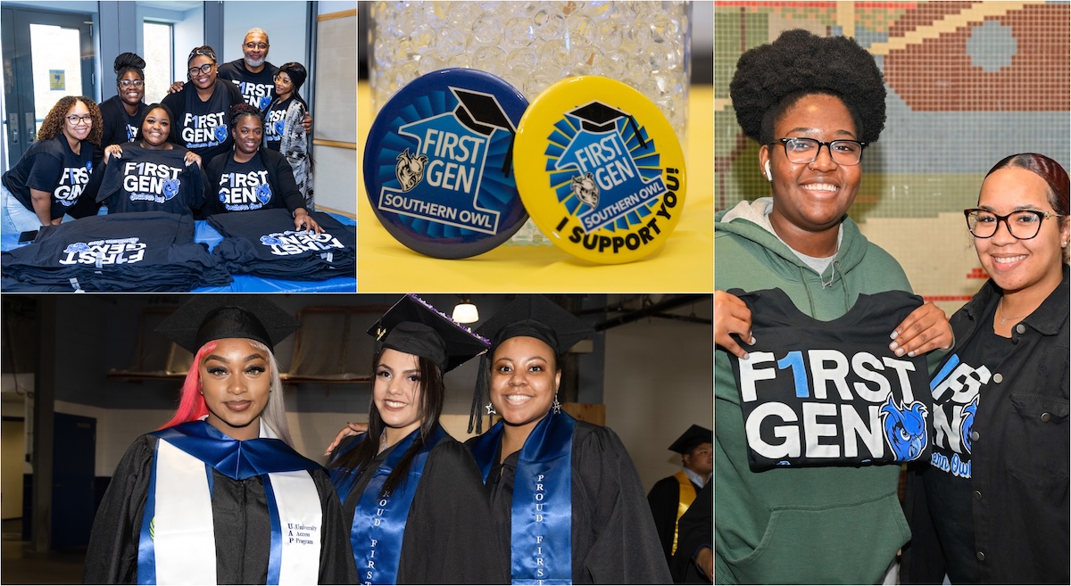 Collage of first generation students