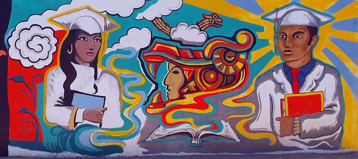 ;A mural that celebrates the Hispanic Heritage Month