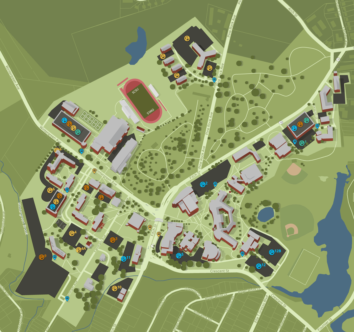 Southern Connecticut State University Campus Map Campus Map | Southern Connecticut State University