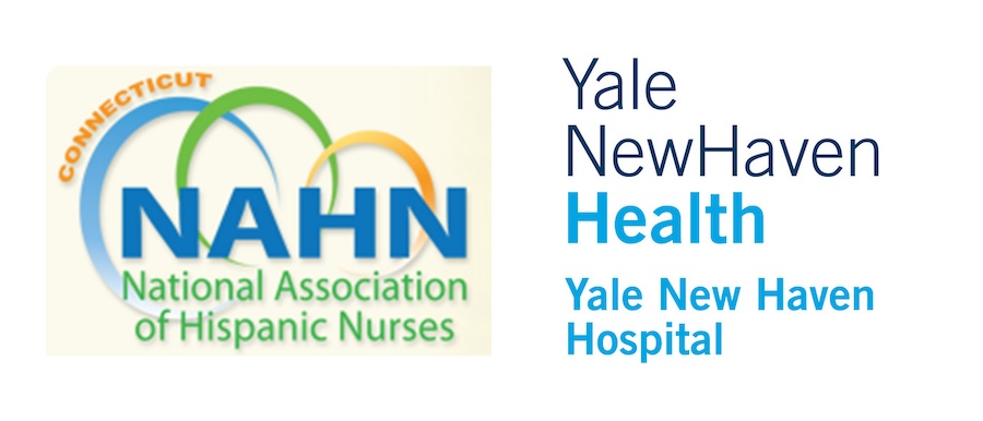 Logo of National Association of Hispanic Nurses, and Yale New Haven Hospital