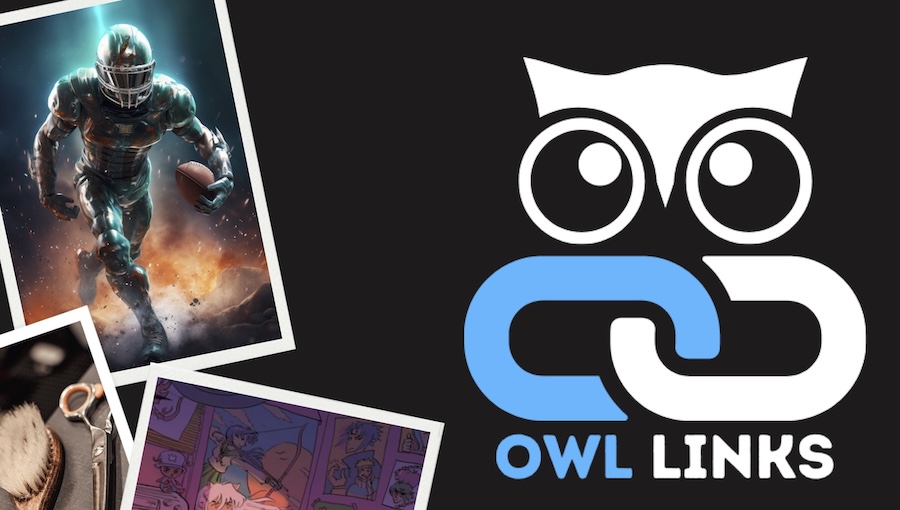 Owl Links and collage of images