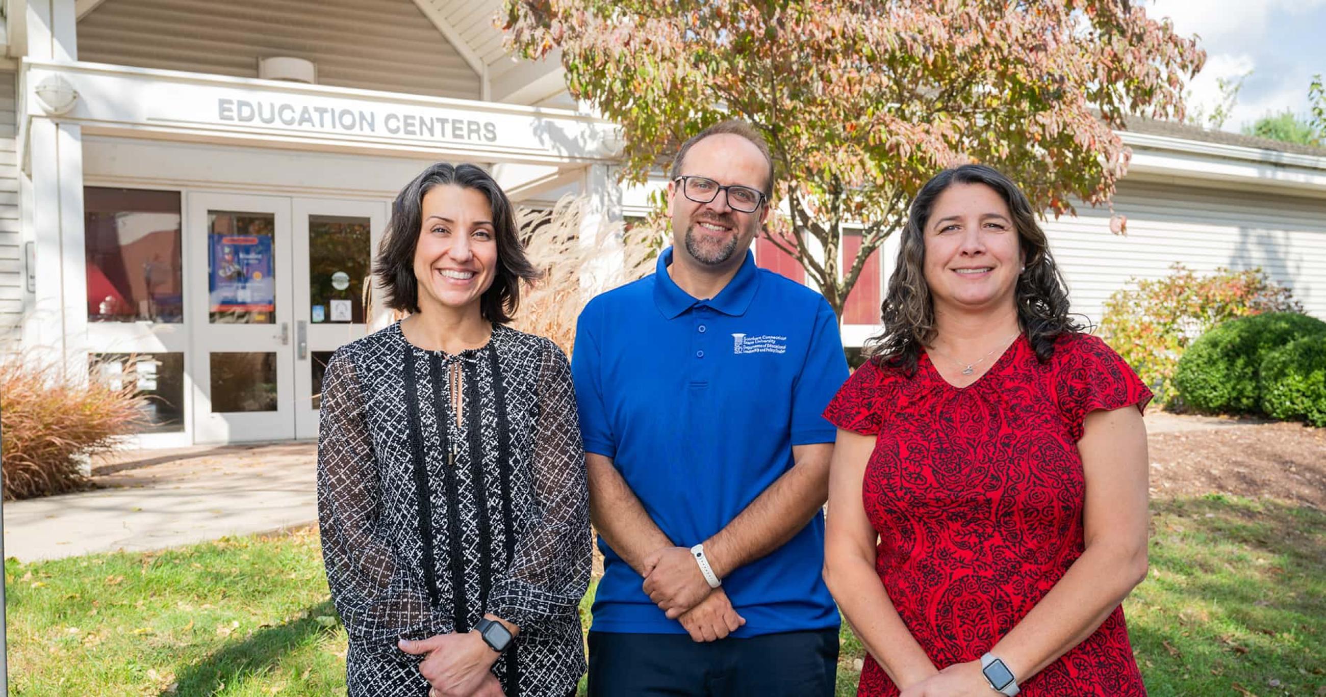 Kari Sassu, director, Center of Excellence for Teaching and Learning; Olcay Yavuz, associate professor, Educational Leadership & Policy Studies; and Eileen Farmer, Center of Excellence on Autism Spectrum Disorders