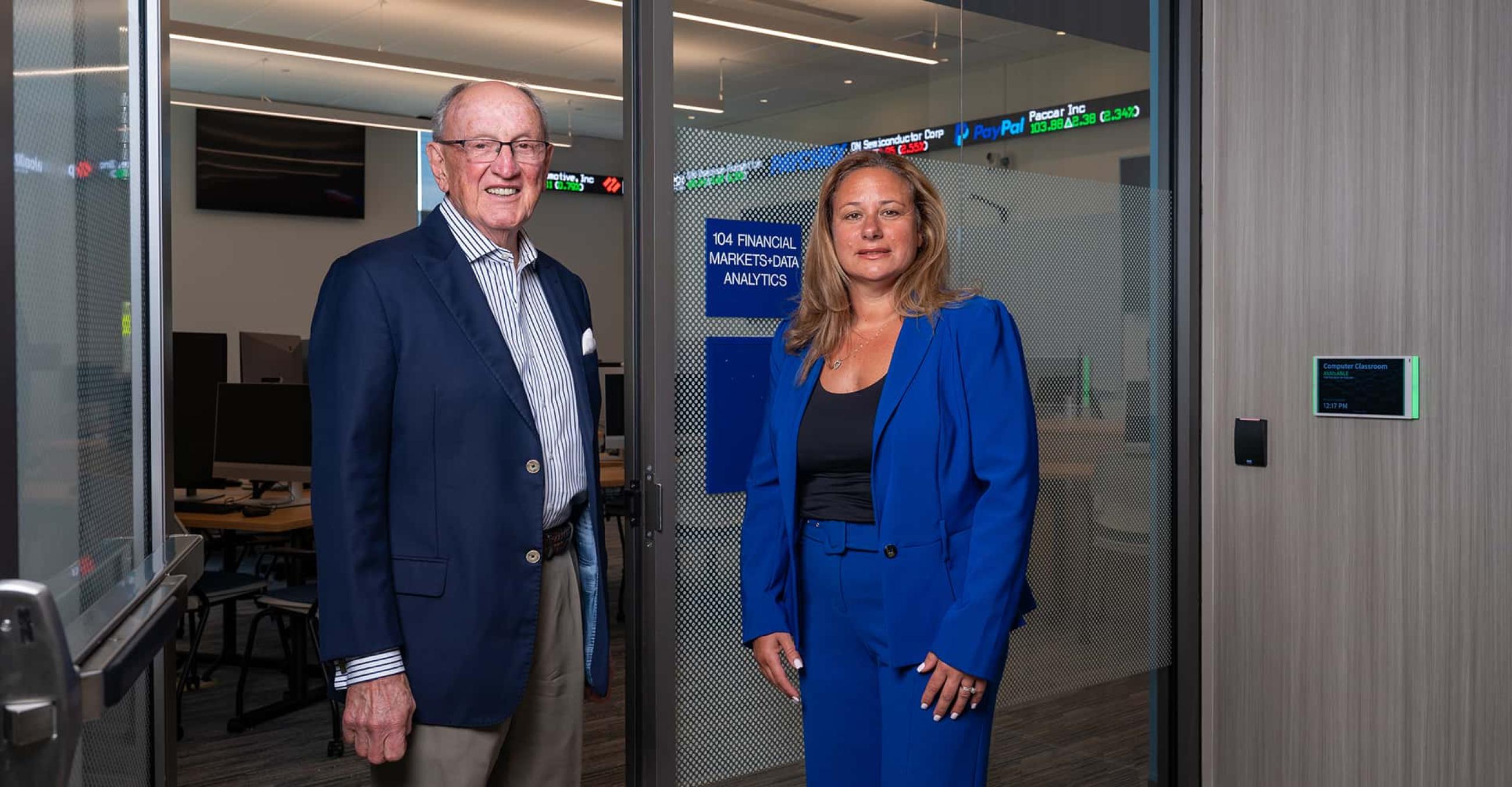 Tony Rescigno, an executive in practice at Southern, and Dina Natalino, supervisor of College and Career Pathways for New Haven Public Schools