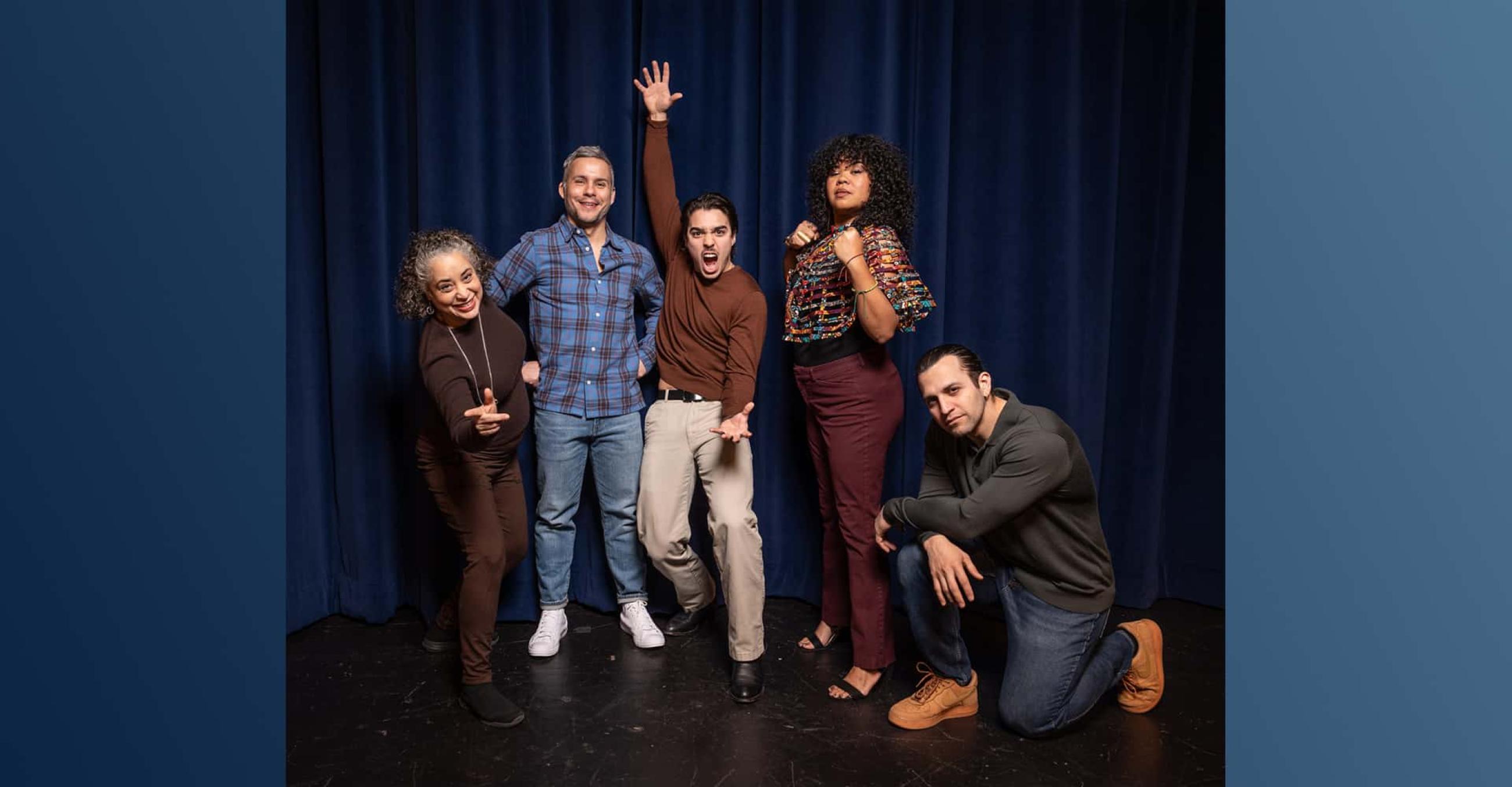 The cast of "El Coquí and the Bottle of Doom" on the Lyman Center stage (Photo: JOËL Cintron)